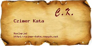 Czimer Kata névjegykártya